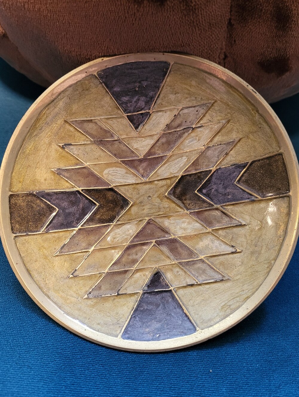 Solid Brass Geometric Bowl